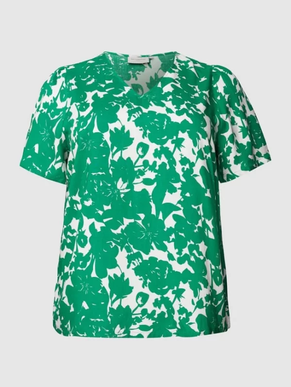ONLY CARMAKOMA PLUS SIZE Blusenshirt Mit Floralem Muster – Hellgrün 3