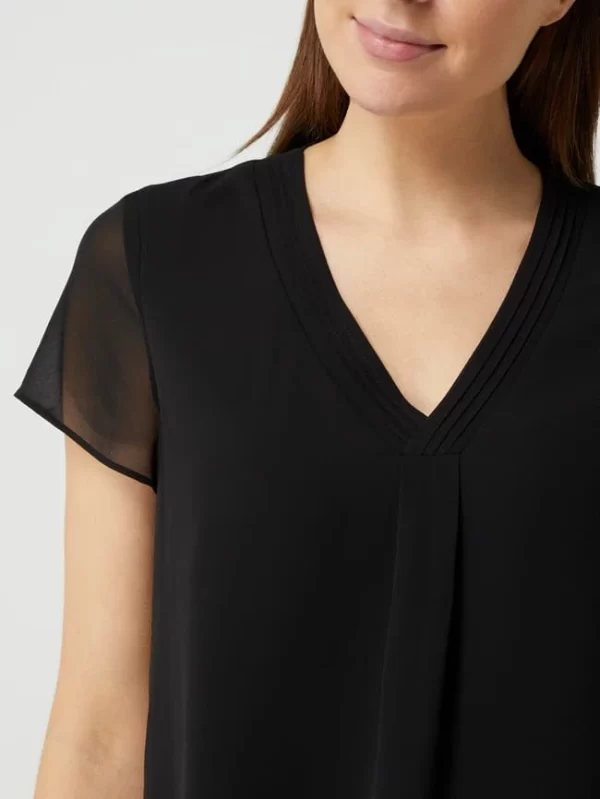 S.Oliver BLACK LABEL Blusenshirt Im Double-Layer-Look – Schwarz 4