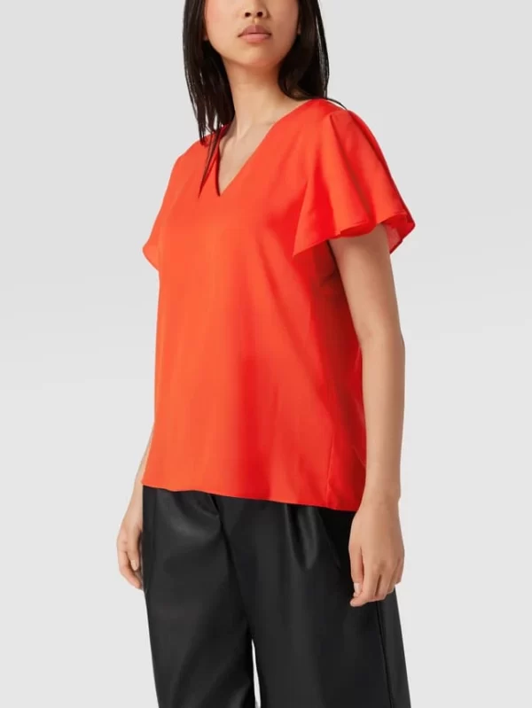 Jake*s Collection Bluse Mit Volantärmeln – Rot 5