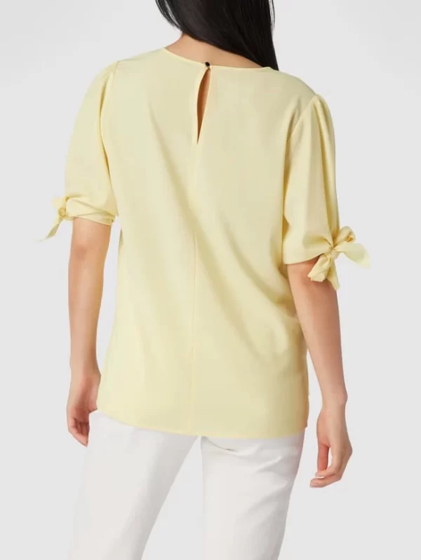 HUGO Blusenshirt Mit Rundhalsausschnitt Modell ‘Ciliras’ – Hellgelb 6