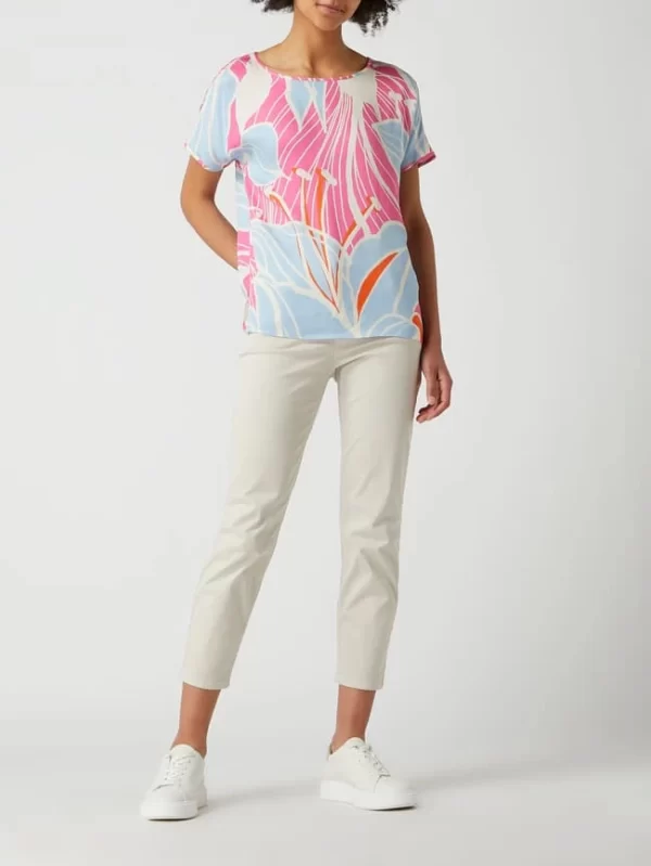 Milano Italy Blusenshirt Mit Floralem Muster – Pink 1