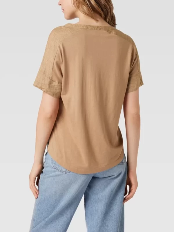 S.Oliver RED LABEL Blusenshirt Mit Seitenschlitzen – Hellbraun 6
