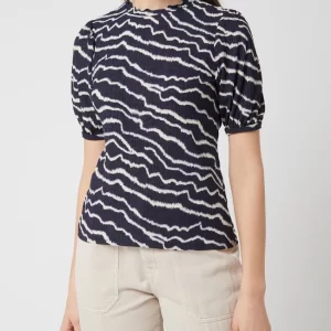 Tom Tailor Denim Blusenshirt Mit Allover-Muster – Dunkelblau 13
