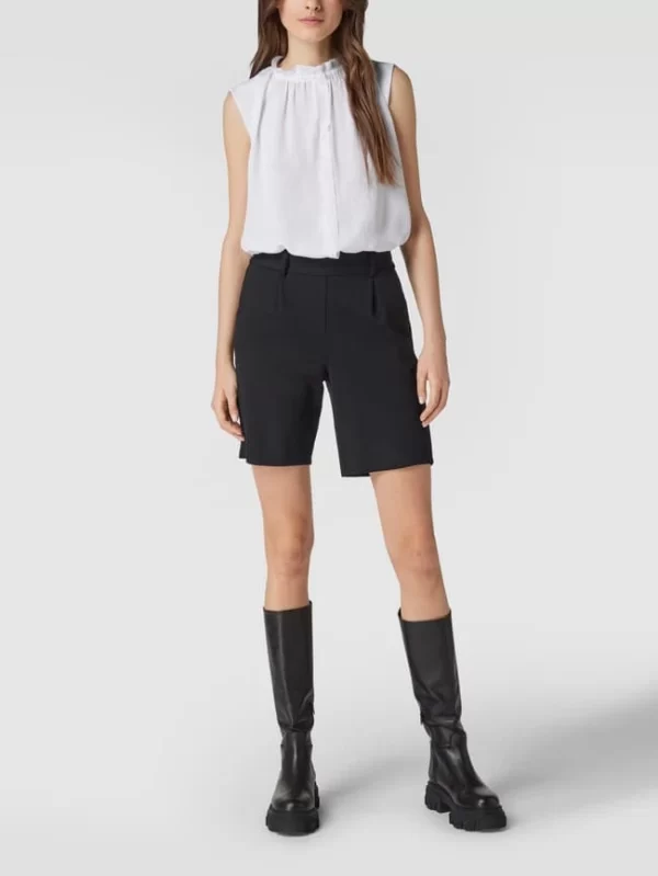 Marc Cain Ärmellose Bluse Mit Rüschenkragen – Weiß 1