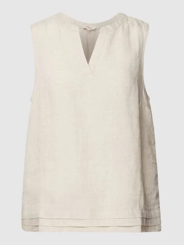 S.Oliver RED LABEL Blusentop Aus Leinen – Sand 3