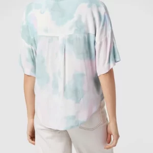 Jake*s Casual Bluse Im Batik-Look – Olivgrün 15
