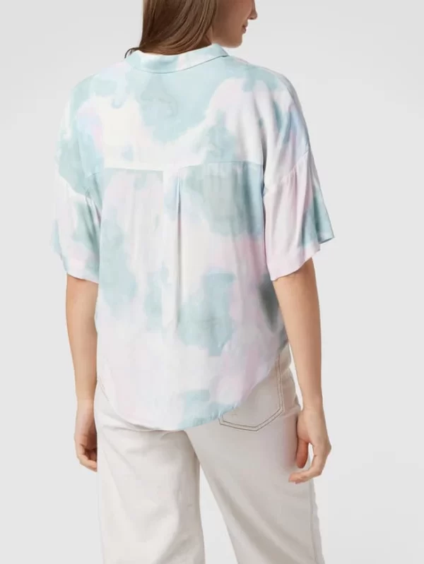 Jake*s Casual Bluse Im Batik-Look – Olivgrün 6
