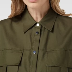 HUGO Kurzärmelige Bluse Mit Pattentaschen Modell ‘Enria’ – Khaki 11