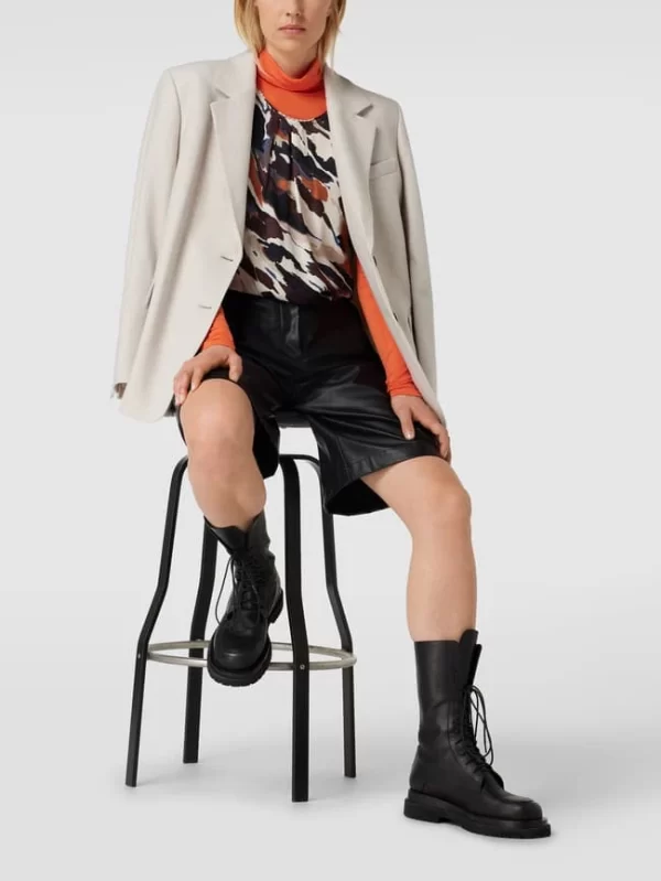 S.Oliver BLACK LABEL Blusenshirt Mit Allover-Muster – Offwhite 1