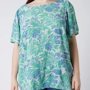 ONLY CARMAKOMA PLUS SIZE Blusenshirt Mit Allover-Muster – Hellgrün 13