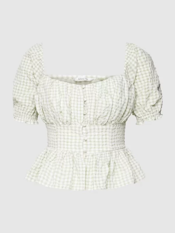 Guess Bluse Mit Karo-Muster – Lindgrün 3