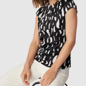 Comma Blusenshirt Mit Rüschen – Schwarz 11