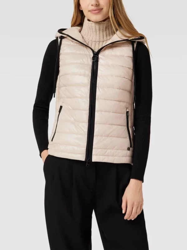 Marc Cain Steppweste Mit Kapuze – Beige 5