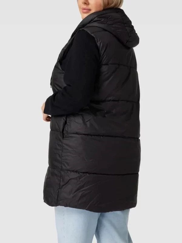 ONLY CARMAKOMA PLUS SIZE Steppweste Mit Kapuze – Schwarz 6