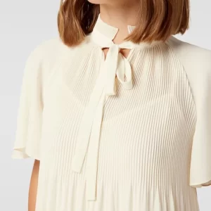 Lauren Ralph Lauren Schluppenbluse Mit Plisseefalten – Offwhite 11