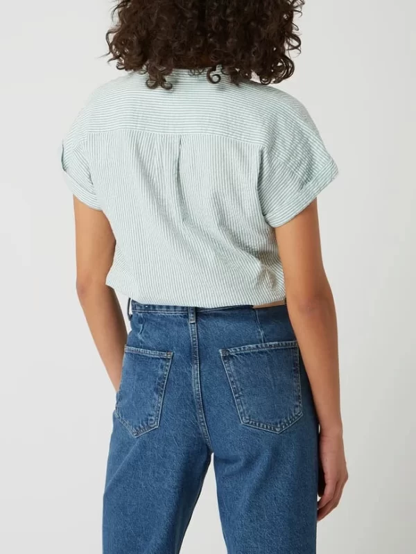 Montego Blusenshirt Aus Seersucker – Smaragdgrün 6