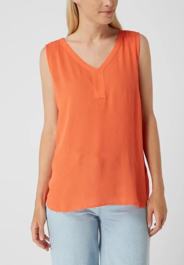 Kaffe Blusentop Mit Raffungen Modell ‘Amber’ – Koralle 5