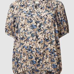 KAFFE Curve PLUS SIZE Bluse Mit Floralem Allover-Muster Modell ‘Betty’ – Royalblau 9
