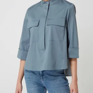 Windsor Bluse Mit 3/4-Arm – Ozean Blau 13