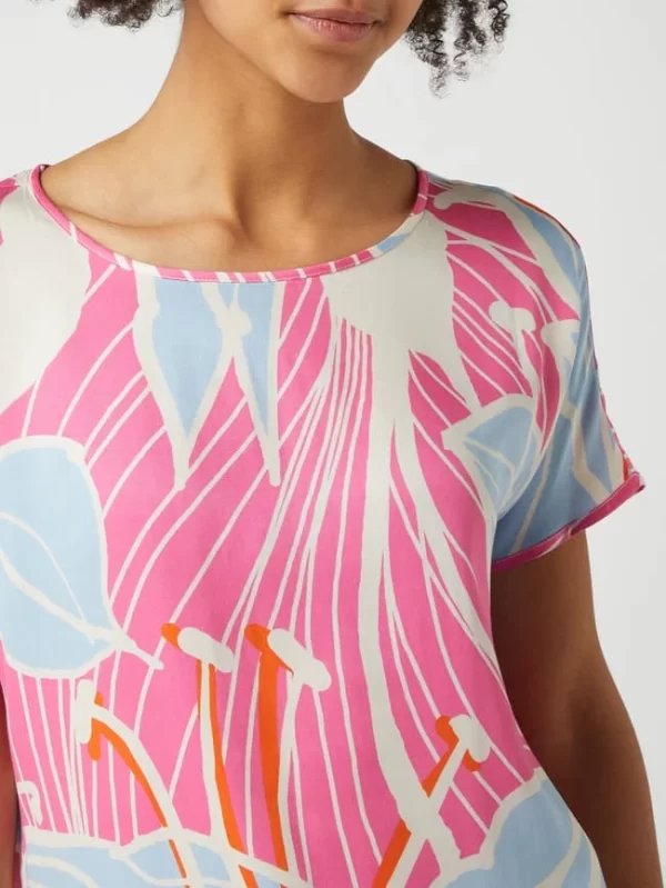 Milano Italy Blusenshirt Mit Floralem Muster – Pink 4