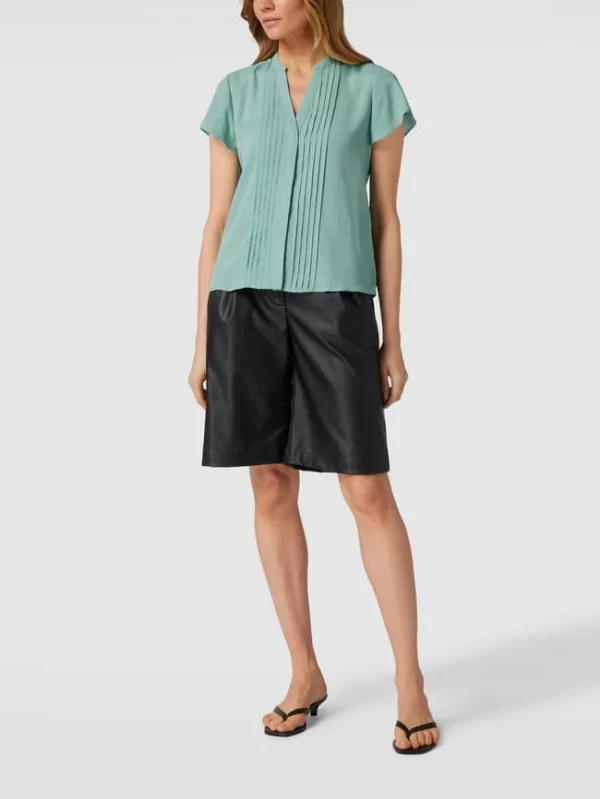 Jake*s Collection Blusenshirt Mit V-Ausschnitt – Hellgrün 1