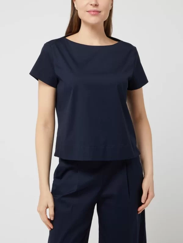 Windsor Blusenshirt Mit Kurzen Ärmeln – Marineblau 5