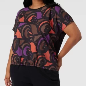 Samoon PLUS SIZE Bluse Mit Floralem Muster Modell ‘JULI’ – Schwarz 13