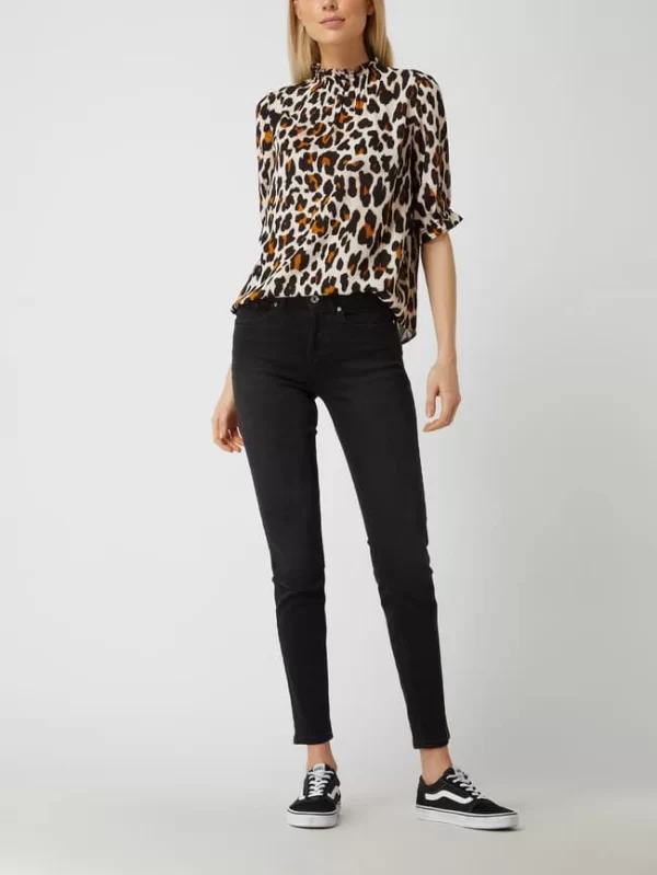 Tonno & Panna Blusenshirt Mit Leopardenmuster Modell ‘Tinka’ – Schwarz 1