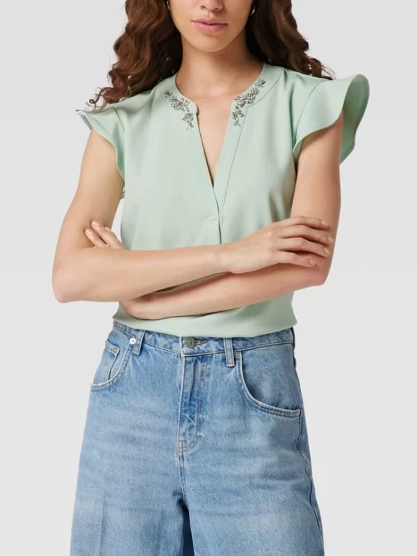 Guess Bluse Mit Ziersteinbesatz – Mint 5