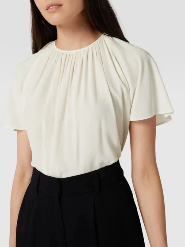 BOSS Blusenshirt Mit Rundhalsausschnitt Modell ‘Inuta’ – Ecru 4