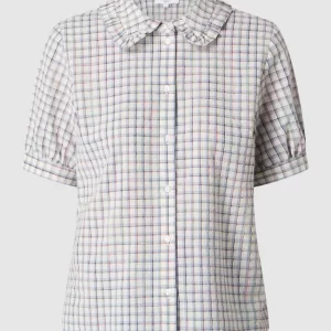 Jake*s Casual Bluse Mit Karomuster – Hellblau 9