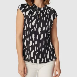Comma Blusenshirt Mit Rüschen – Schwarz 13