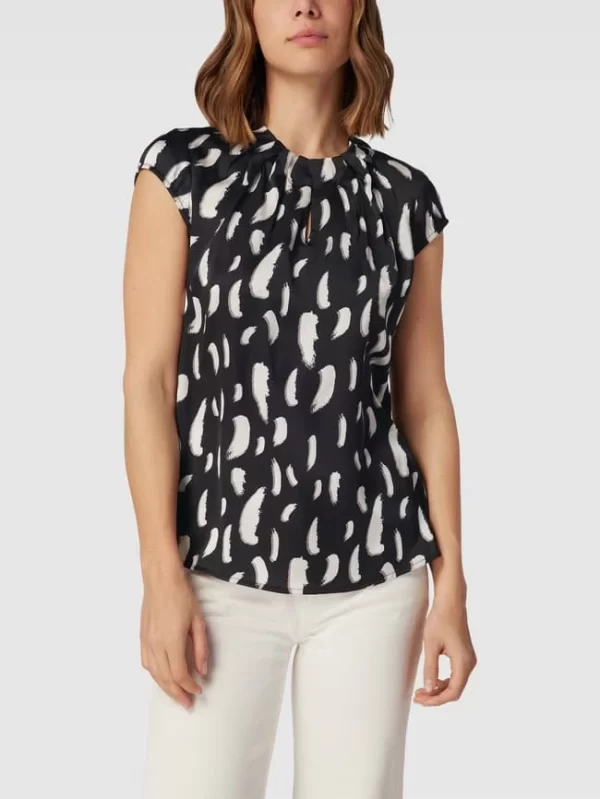 Comma Blusenshirt Mit Rüschen – Schwarz 5