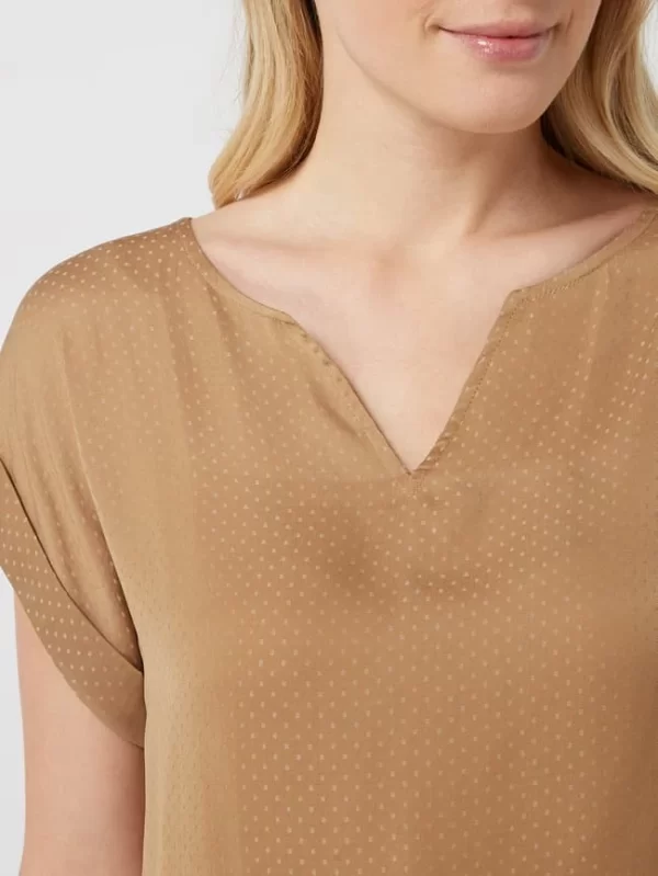 Saint Tropez Blusenshirt Mit Punktmuster Modell ‘Briana’ – Camel Meliert 4