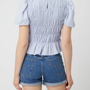 Mango Blusenshirt Aus Viskosemischung – Hellblau 15