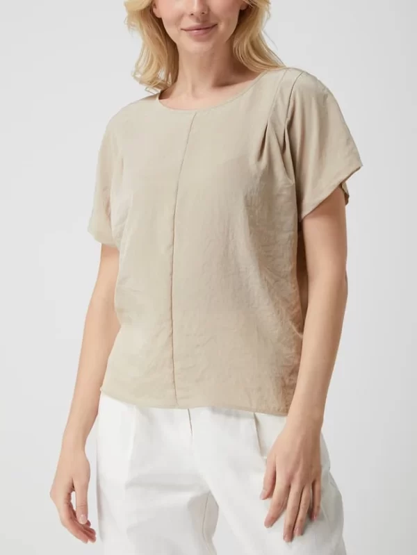 Luisa Cerano Blusenshirt Mit Kontrastvorderseite – Sand 5