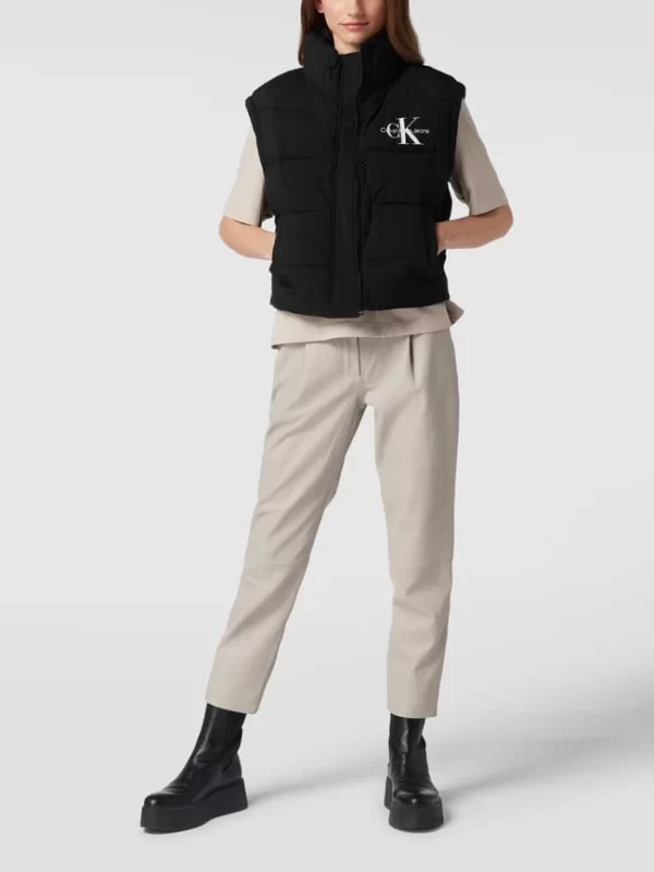 Calvin Klein Jeans Steppweste Mit Stehkragen – Schwarz 1