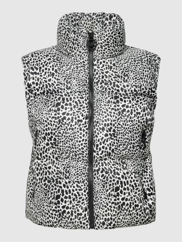 MICHAEL Michael Kors Daunenweste Mit Animal-Print Modell ‘MK Go Puffer Vest’ – Schwarz 3