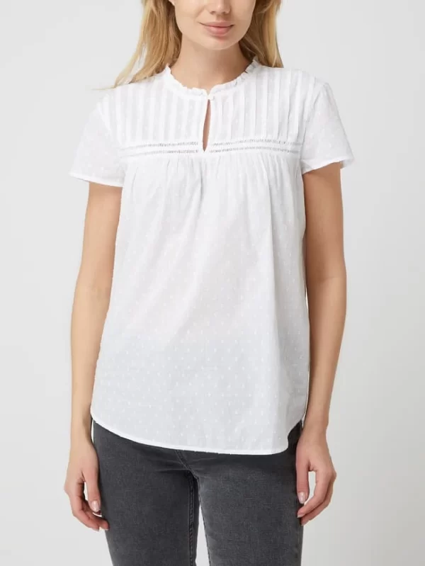 Esprit Bluse Aus Plumetis – Weiß 5