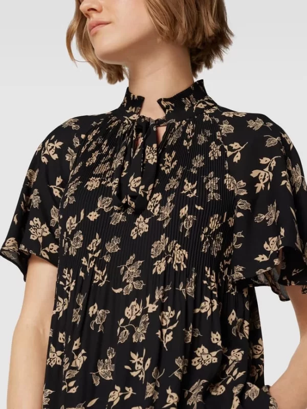 Lauren Ralph Lauren Schluppenbluse Mit Plisseefalten Modell ‘ADAR’ – Schwarz 4