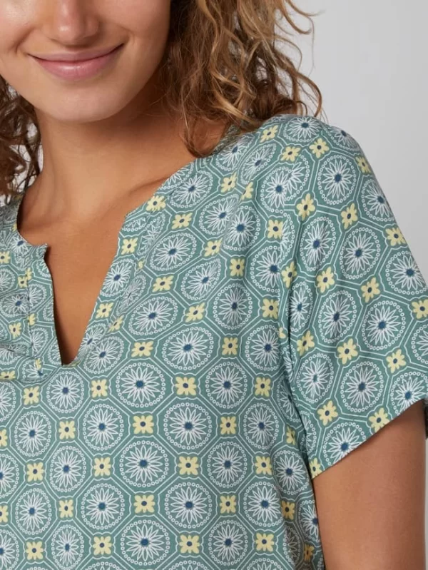 Montego Blusenshirt Aus Viskose – Dunkelgrün 4