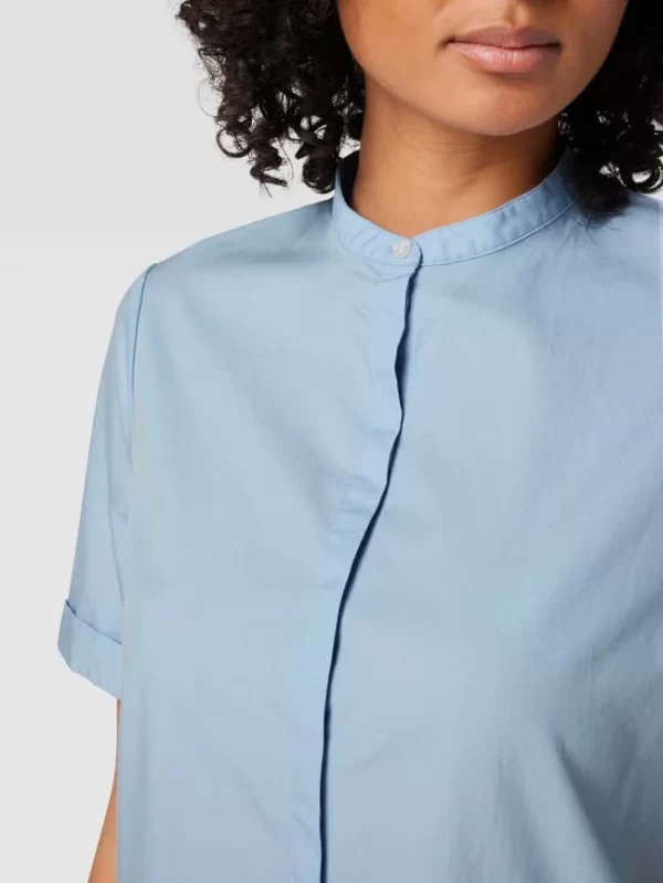 BOSS Casualwear Bluse Mit Stehkragen Modell ‘Befelina’ – Bleu 4