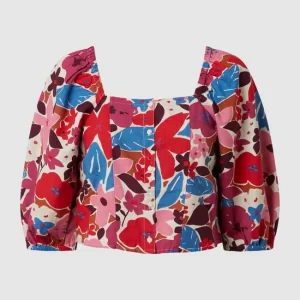 Edc By Esprit Bluse Mit Leinen-Anteil – Pink 9