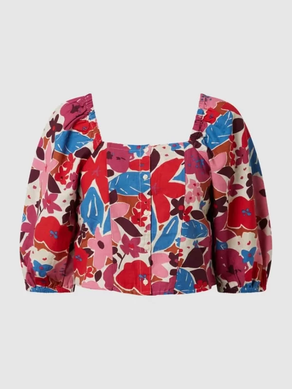Edc By Esprit Bluse Mit Leinen-Anteil – Pink 3