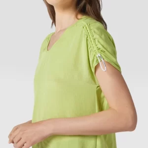 Marc Cain Bluse Mit Abgerundetem V-Ausschnitt – Hellgrün 11