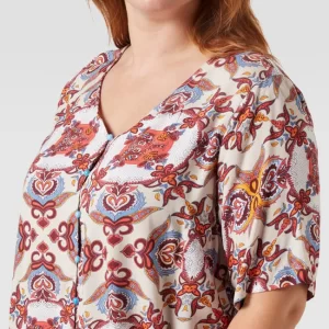 ONLY CARMAKOMA PLUS SIZE Bluse Mit Grafischem Muster – Mittelbraun 11