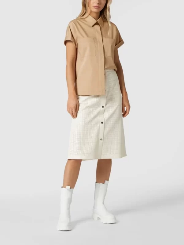 BOSS Kurzärmelige Bluse Mit Brusttaschen Modell ‘Baranda’ – Camel 1