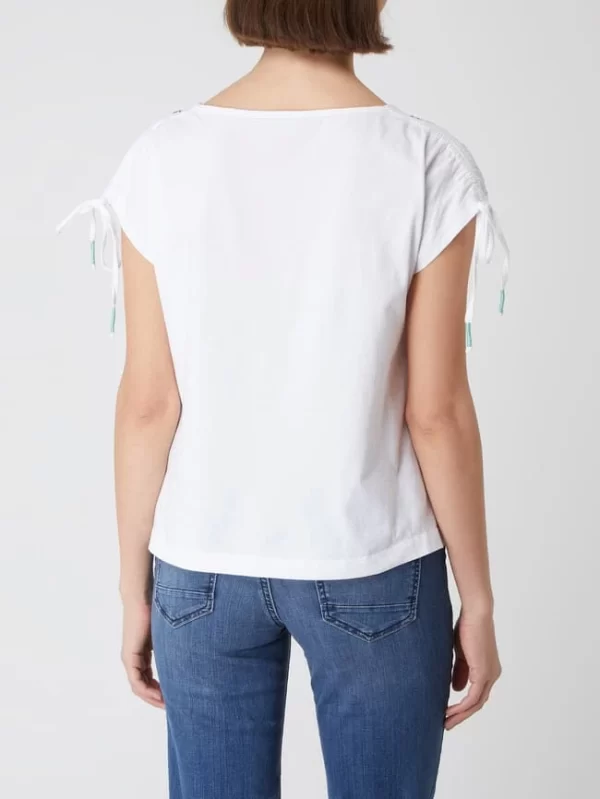 Montego Shirt Mit Floralen Stickereien – Weiß 6