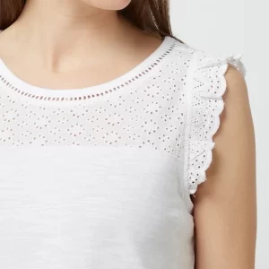 Jake*s Casual Blusentop Mit Lochstickereien – Weiß 11