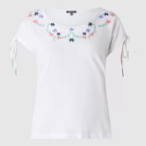 Montego Shirt Mit Floralen Stickereien – Weiß 9